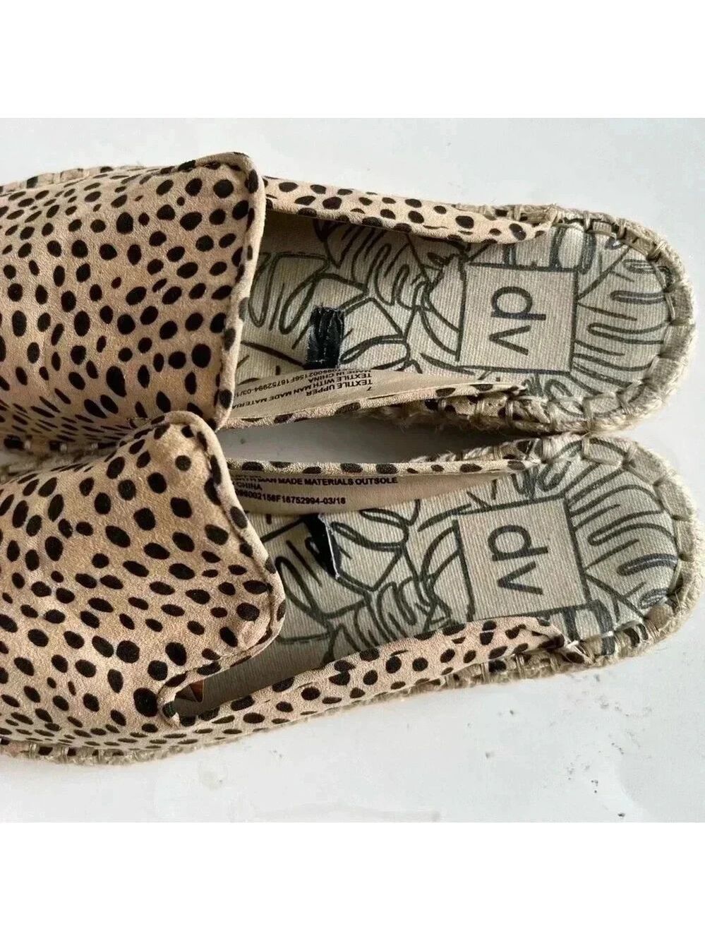 DV Dolce Vita Elaine Leopard Espadrille Slip on Mule size 7 - Picture 6 of 10